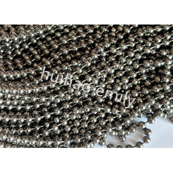 Gun Metal Color Ball Chain Beaded Curtain For Hotel Decoration