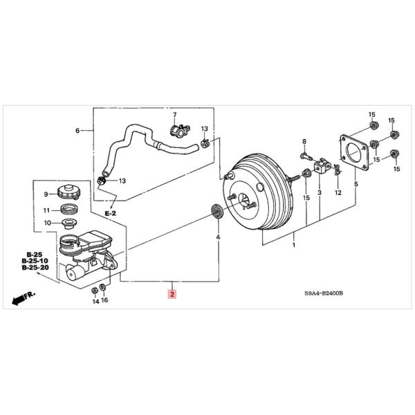 Hydraulic Brake Master Cylinder Assembly 46100-S9A-A01 Brake Wheel Cylinder