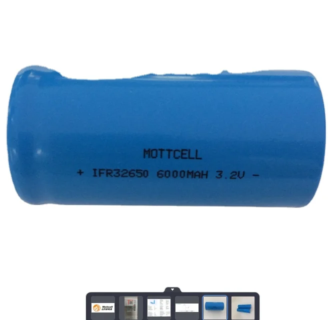 32650 3.2V Lifepo4 Cylinder Lithium Battery 5000mah 6000mah Li Ion Cell