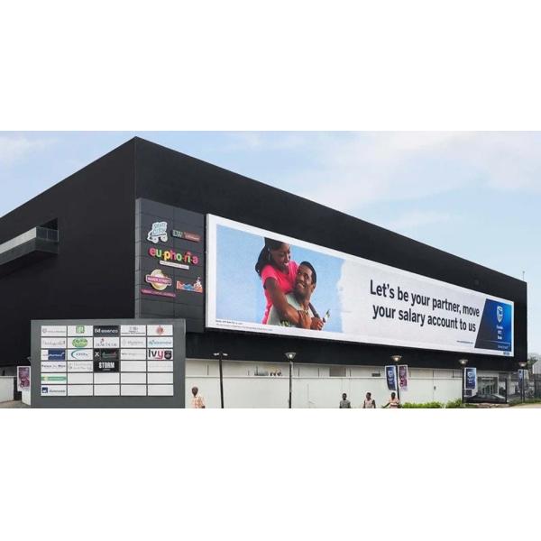 P5.71 Outdoor Fixed LED Display SMD2727 960x960mm 6000nits Black / White Cabinet