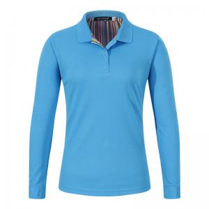 China Classic Rainbow Long Sleeve Polo Shirt Custom wholesale