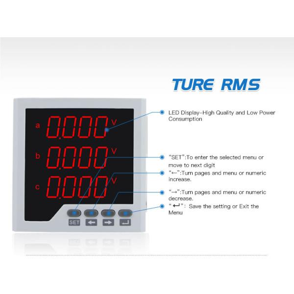 three phase digital multifunction ampere volt poer energy meter ith RS485 meter 220 volt att meter