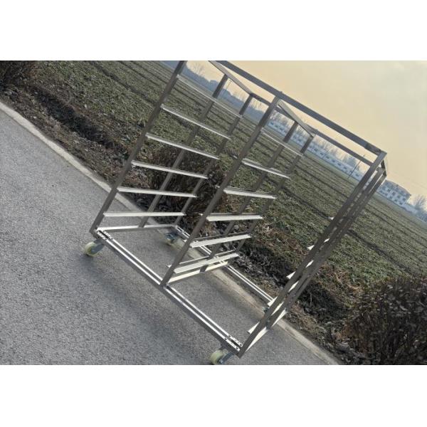 Customzied Size Stainless Steel 304 316 Tray Rack Trolley With Matching Tray For Baking And Drying