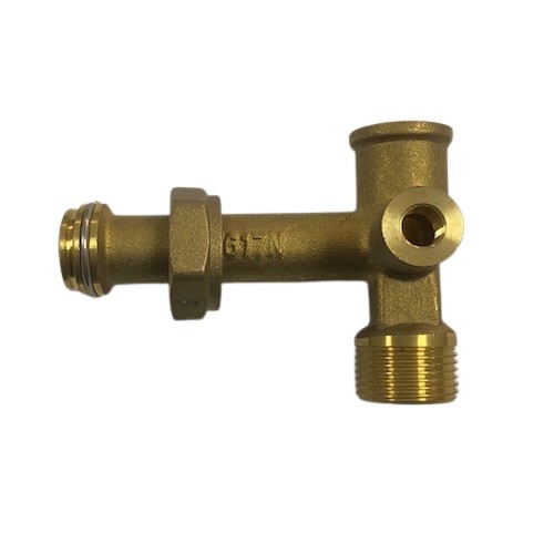 Quality Steel CNC Machining Parts Cross Brass Valve For Solar Circulation Pump for sale