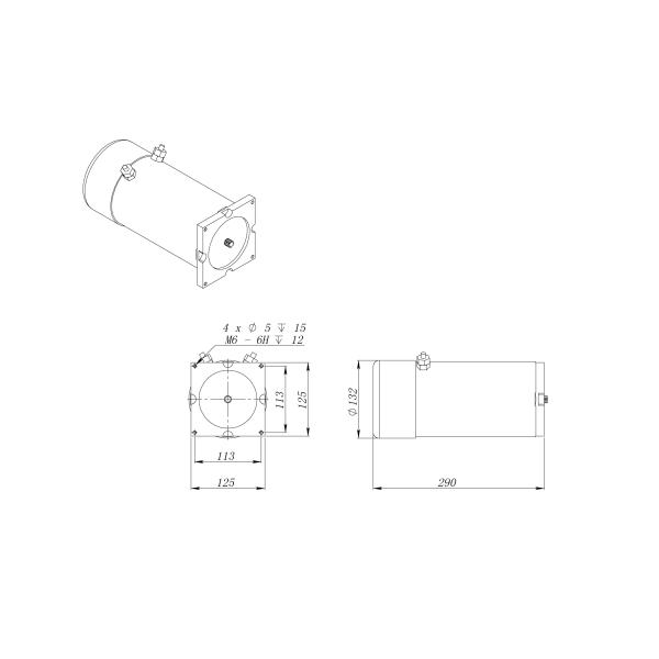 4KW DC24V Motor Power Pack Motor 3000RPM For Mobile Hydraulic Power Unit