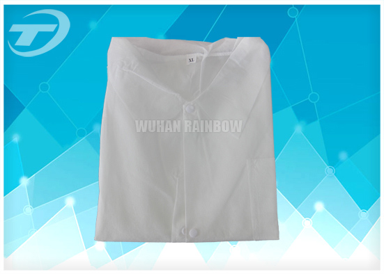 PP White Hospital Medical Disposable Lab caot / Disposable Protective coat