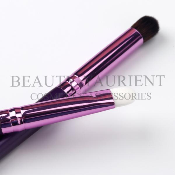 Custom Private Label Eyeshadow Makeup Brush Purple Wooden Handle