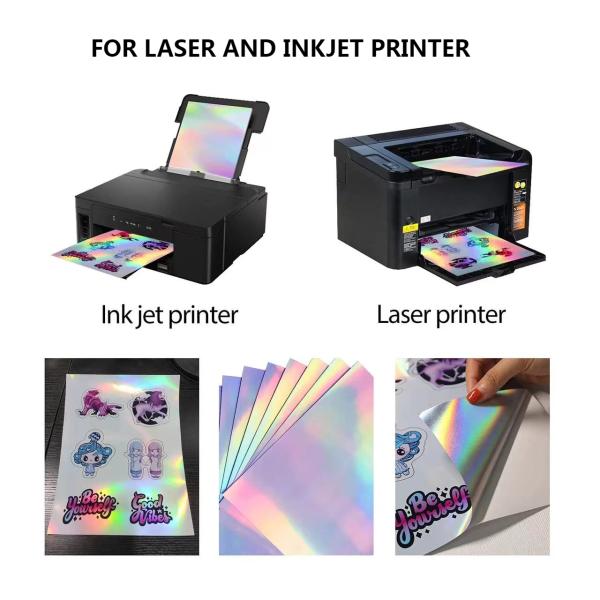 Inkjet Printable Waterproof Holographic Sticker Paper For Industrial Needs