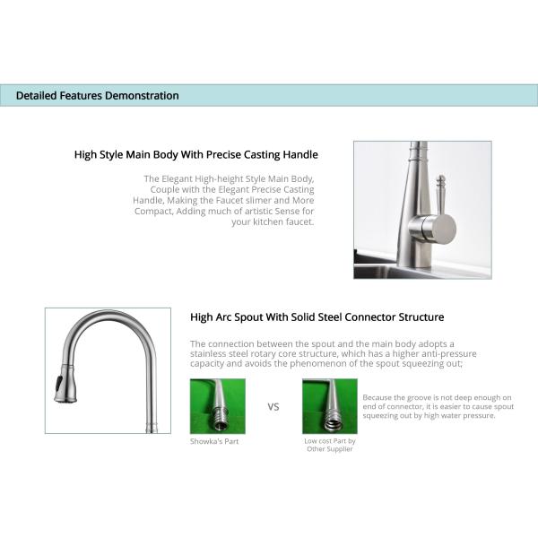 Pull Out Extendable Kitchen Sink Tap ODM Kitchen Hot And Cold Water Tap