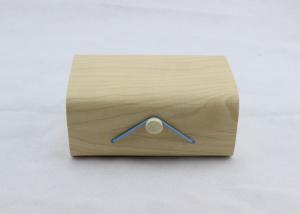 China Nature Wood Color Balsa Small Lockable Wooden Box , Wooden Trinket Box For Macarons on sale