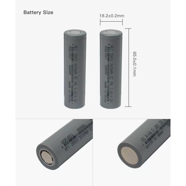 3.6 Volt High Capacity Lithium Ion Cells 2600mAh Lithium Ion Battery 18650 UN38.3