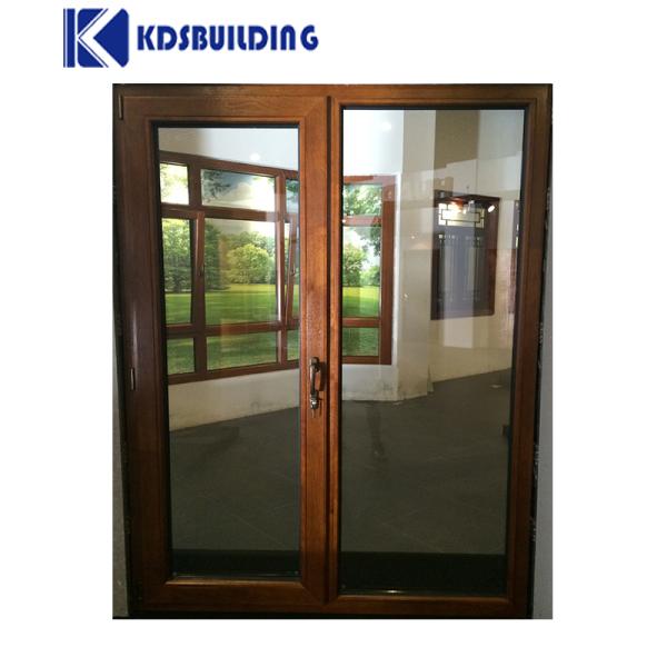 Tempered Glass Solid Wood Entrance Door Interior Single Teak Casement Door