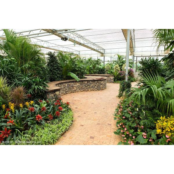 Transparent Commercial Glass Greenhouse Good Light Transmission With Insulating Glass