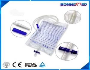 China BM-6202 Disposable Urine Drainage Bag 2000ml T valve with CE/ISO Approved on sale
