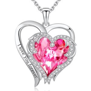 China 0.9x1.18in 0.22oz Love Heart Pendant Necklace SGS Trendy Crystal Heart Pendant on sale