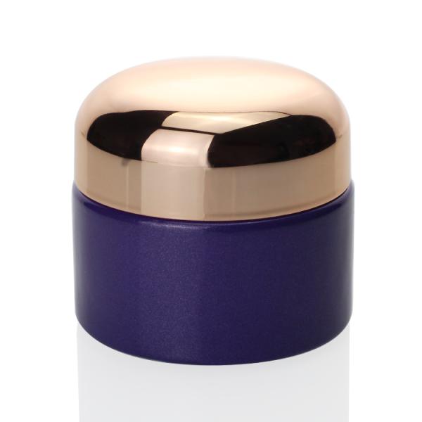 Manufacturer Custom Cream Packaging Glass 30ml Purple Cream Glass Jar For Cosmetic