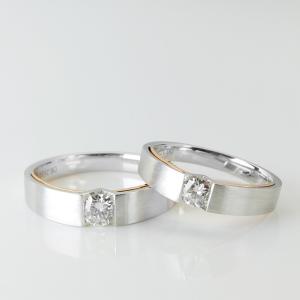 China Double Layer Men17 8g Diamond Couple Rings For Engagement on sale
