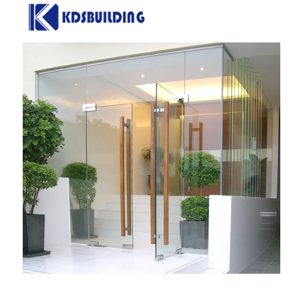 Double Glass Automatic Sliding Door Frameless Casement Entrance Swing Door
