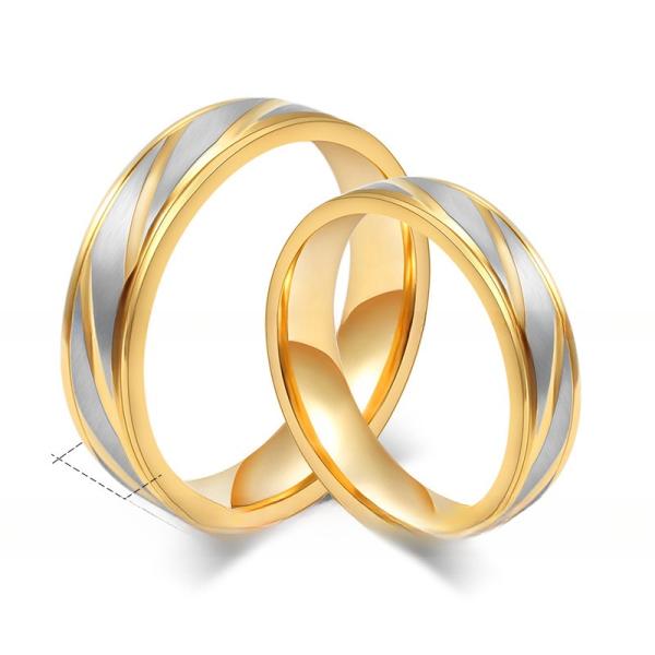 Third Party Appraisal Stainless Steel Couples Rings for Anniversary Engagement Wedding