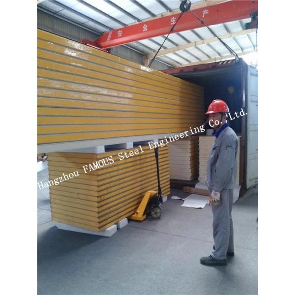 Recycled Usage Fire Resistant Rock Wool Sandwich Panels Easy Installation Roof Systems