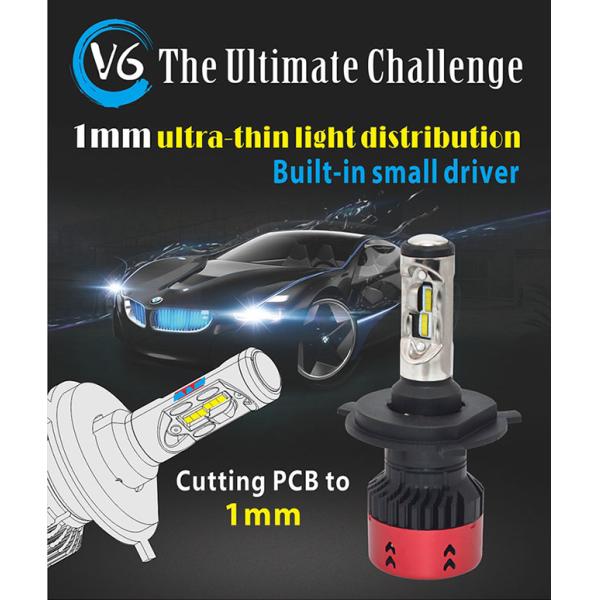 V6 LED Headlight 48W 7200LM LED H7 Car Headlight H1 H3 H4 H8 H9 H11 9005 HB3 HB4 9006 White 6000K Car LED Headlight Bulb