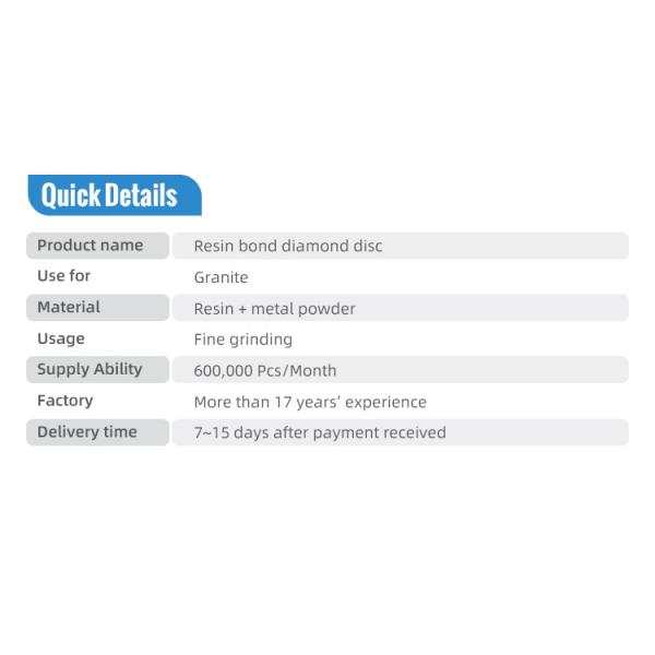 Customized Colors 200mm 8inch Diamond Grinding Disc For Granite Stone Resin Bond Abrasive