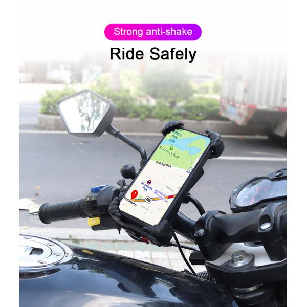 Sunproof motorcycle bike e-bike phone charger holder