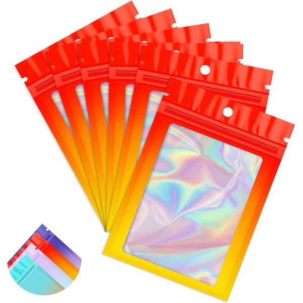 3 X 4 Inches Food Storage Smell Proof Bags Meals Holographic Packaging Bags