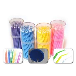 China Disposable plastic dental micro brush micro applicator dental brush wholesale