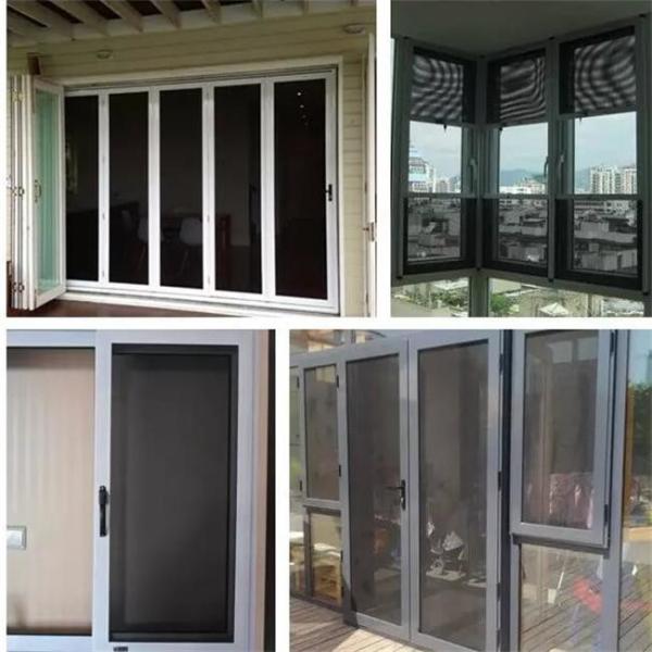 Powder Coated Black Stainless Steel Woven Wire Mesh Mosquitoesprotecttion Door / Window Screen