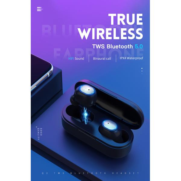 Hot selling cheapest custom bluetooths headset in-ear mini earphones with good sound TWS with charging case