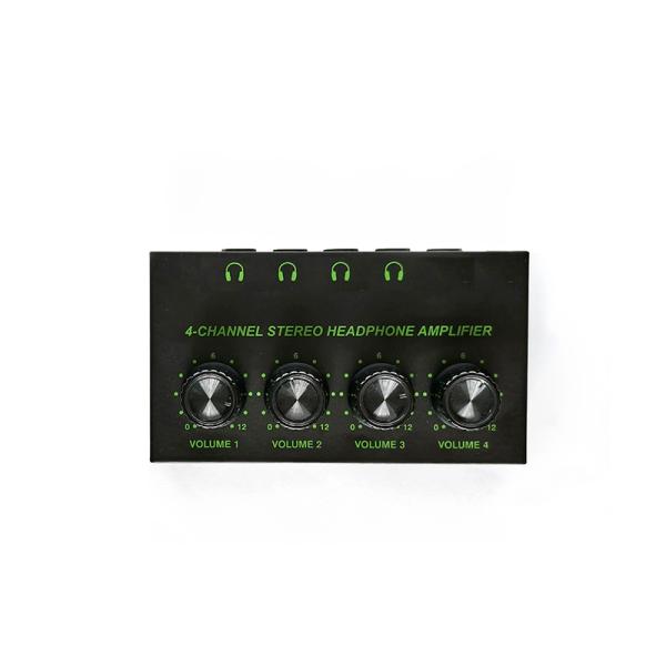 4-Way RGB Monitor Headphone Amplifier Stereo Audio Sound Card & Mixer Audio Headphone Distributor