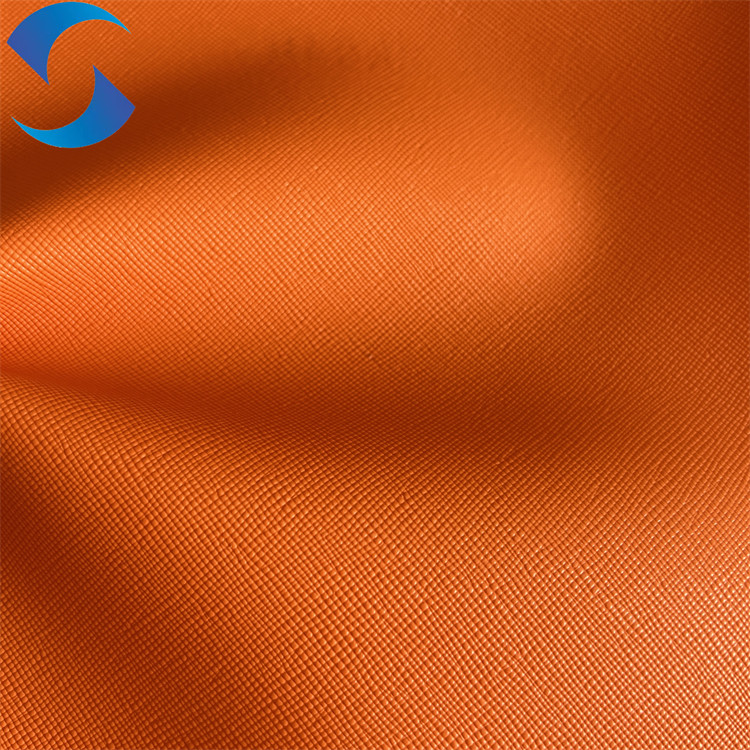 China Premium-Quality Embossed Leather Fabric with Custom Embossing faux leather fabric for making bags wholesale
