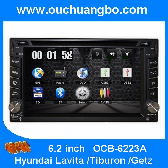 Ouchuangbo Car Kit GPS DVD Nav Multimedia Radio Player for Hyundai Lavita /Tiburon /Getz OCB-6223A