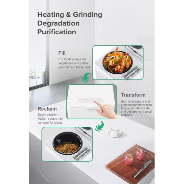 AI 2.5 Liters Indoor Kitchen Composter Countertop Electric Composter Eco Friendly