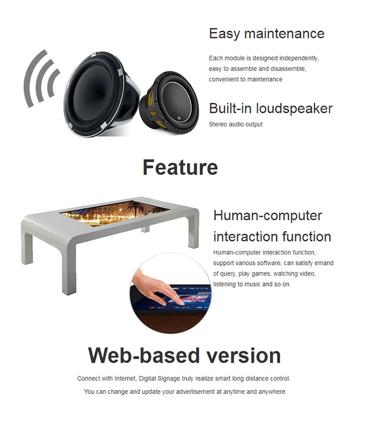 43 Inch New Product Recreation Center Restaurant Game Lcd Coffee Display Menu Table Touch Screen Price