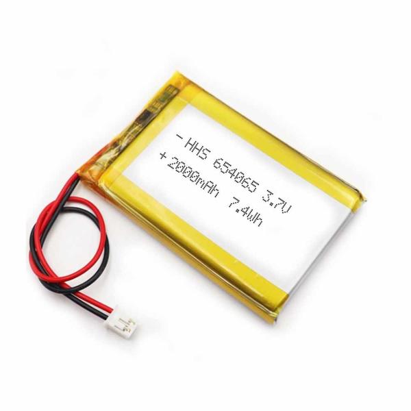 UN38.3 CC CV PL654065 3.7V 2000mAh Lithium Ion Battery Pack