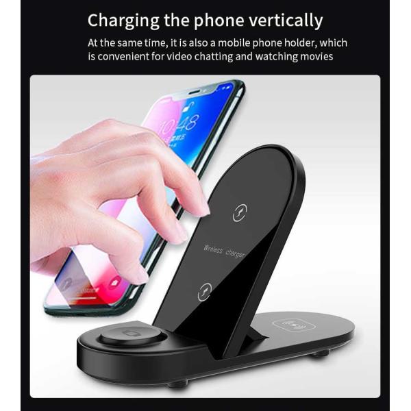 OCP OVP OTP Foldable Wireless Charging Stand For IWatch AirPods