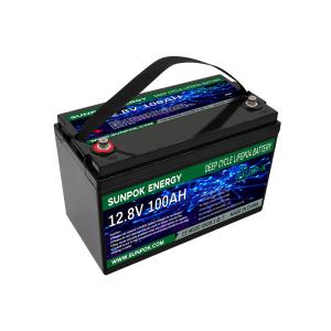 Lightweight LiFePo4 12V 100Ah Deep Cycle Lithium Battery For RV With Bluetooth