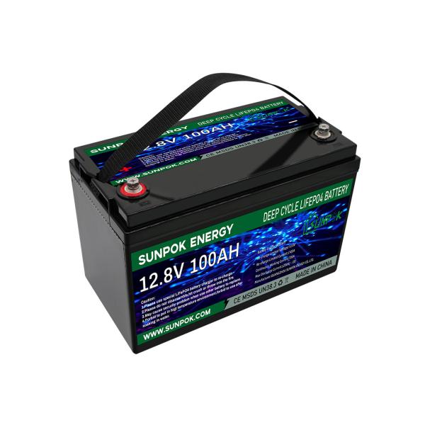 Quality Lightweight LiFePo4 12V 100Ah Deep Cycle Lithium Battery For RV With Bluetooth Module for sale