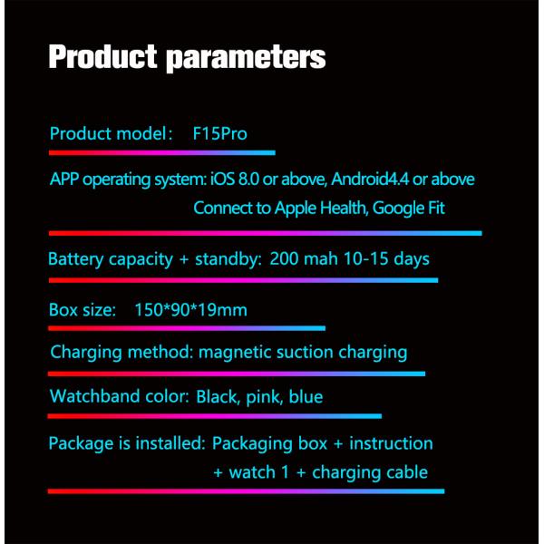 Photography Waterproof Smart Watch 3.0'' Screen Electronic Movement