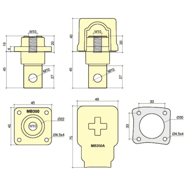 PowerSyntax High Current Lithium Battery Connector 350A Part No MB350BSO