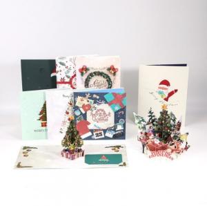 China Art paper Personalised Printed Cards Three Dimensional Christmas Greeting Card wholesale