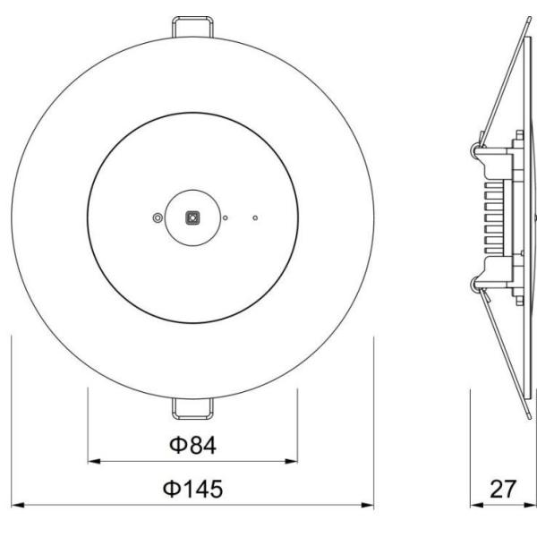 Non Maintained Emergency LED Downlight White 2W 130mm DGS32A