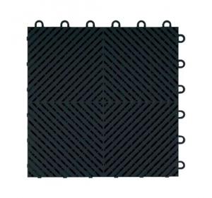 China Black PP Interlocking Floor Tile 400*400mm For Use In Garages Workshop on sale