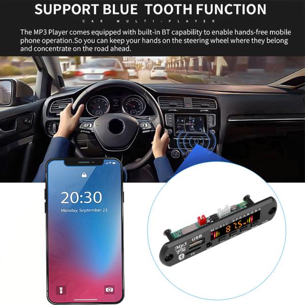 Upgrade Your Car Audio with BT 5.0 MP3 Player USB TF FM Radio Module and Color Screen