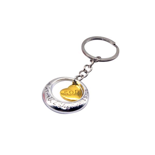 Creative Lovely Heart Shape Car Gift Custom Metal Keychains personalized key rings
