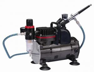 China Silent Portable Airbrush Air Compressor With Classic Silver Color TC-812K wholesale