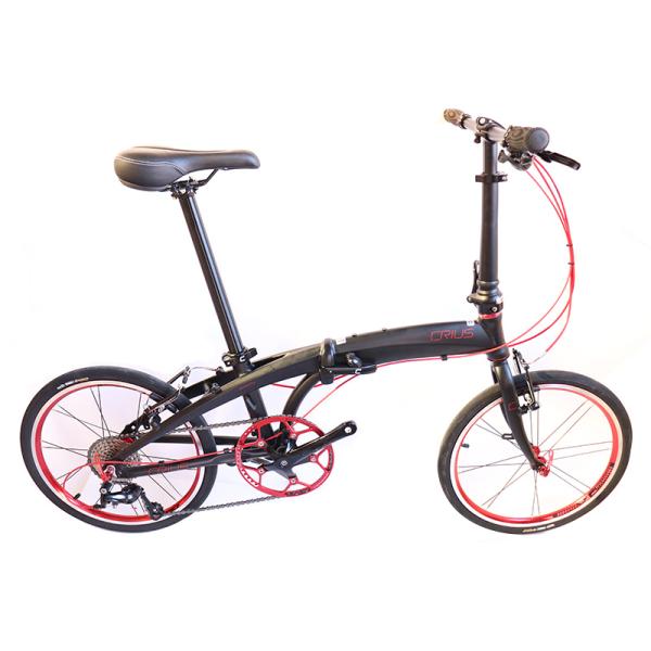 Full Shockingproof Frame Folding Bike 20" 9 Speed Crius Velocity-D Brake for Adults