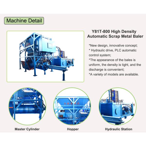 High Density Scrap Metal Baler Machine Aluminum Shaving Hydraulic 21.5Mpa